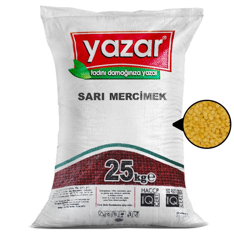 Yazar Sarı Mercimek 25 Kg.